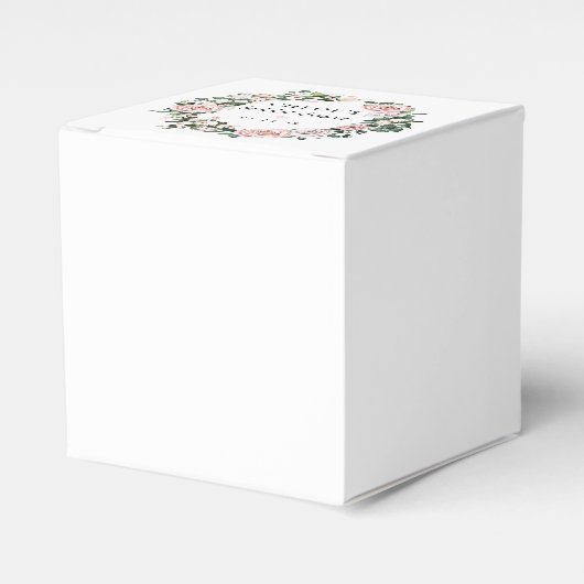 Rustiek Blush Roze Rose Bloemen Vrijgezellenfeest Bedankdoosjes (Voorkant Zijde)