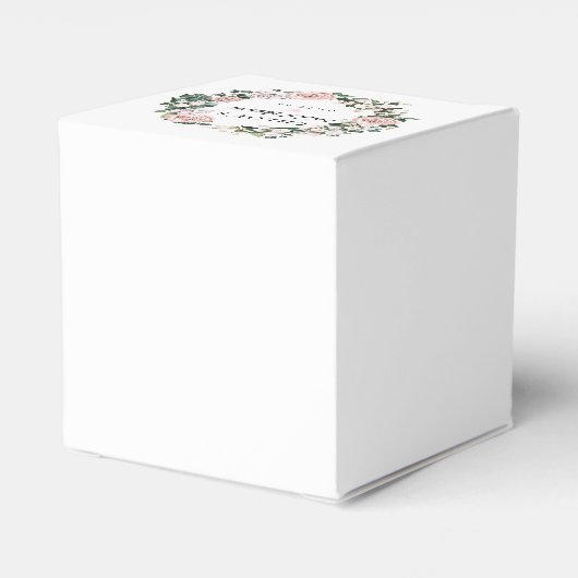 Rustiek Blush Roze Rose Bloemen Vrijgezellenfeest Bedankdoosjes (Achterkant)