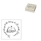 Rustiek boek aangepaste kalligrafie uit de bibliot rubberstempel (Gestempeld)