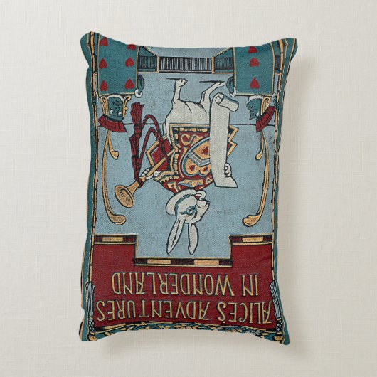 Rustiek boek Hoesje kussen Alice in Wonderland (Achterkant (Verticaal))