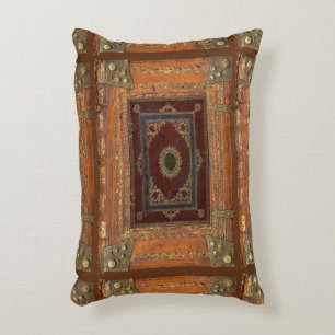 Rustiek boek Hoesje kussen leder en messing look