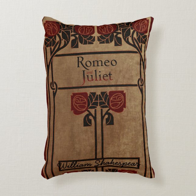 Rustiek boek Hoesje kussen Romeo en Julia (Voorkant(Verticaal))