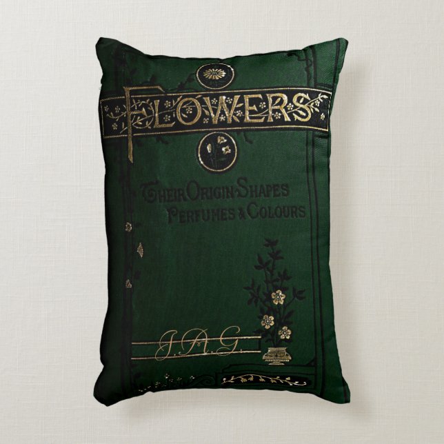 Rustiek Boek Hoesje Kussen Victoriaans Bloemenboek (Voorkant(Verticaal))