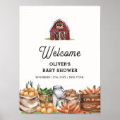 Rustiek Boerderij Barnyard Veggie Baby shower Welk Poster (Voorkant)