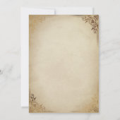 Rustiek Boerderij Bomen Romantische herfstbruiloft Kaart (Achterkant)