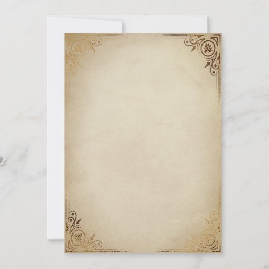 Rustiek Boerderij Bomen Romantische herfstbruiloft Kaart (Achterkant)