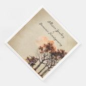 Rustiek Boerderij Bomen Romantische herfstbruiloft Servet (Hoek)