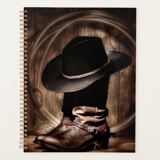 Rustiek boerderij cowboylaarzen western land planner (Voorkant)