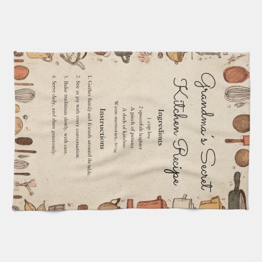 Rustiek Boerderij Decor Design Theedoek (Horizontaal)