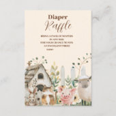 Rustiek Boerderij Dier Geslacht Neutraal Raffle Di Informatiekaartje (Voorkant)