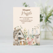 Rustiek Boerderij Dier Geslacht Neutraal Raffle Di Informatiekaartje (Staand voorkant)