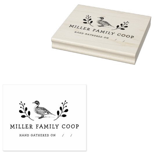 Rustiek Boerderij eendenei kartonnen stempel (Gestempeld)