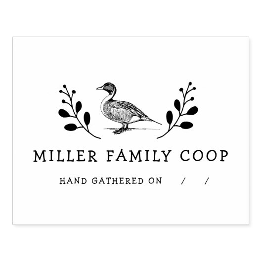 Rustiek Boerderij eendenei kartonnen stempel (Afrduk)