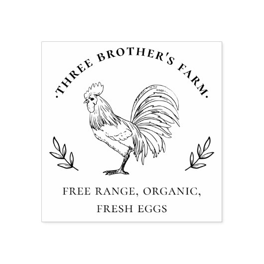 Rustiek Boerderij  Egg Karton Rubberstempel (Afrduk)