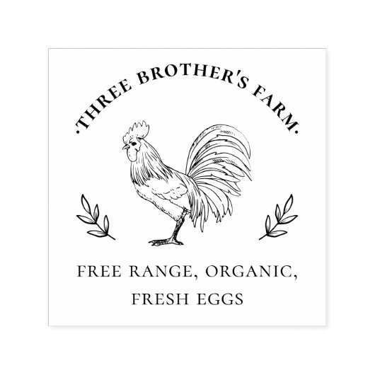 Rustiek Boerderij  Egg Karton Zelfinktende Stempel (Design)