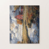 Rustiek Boerderij en stroomlandschap Legpuzzel (Verticaal)