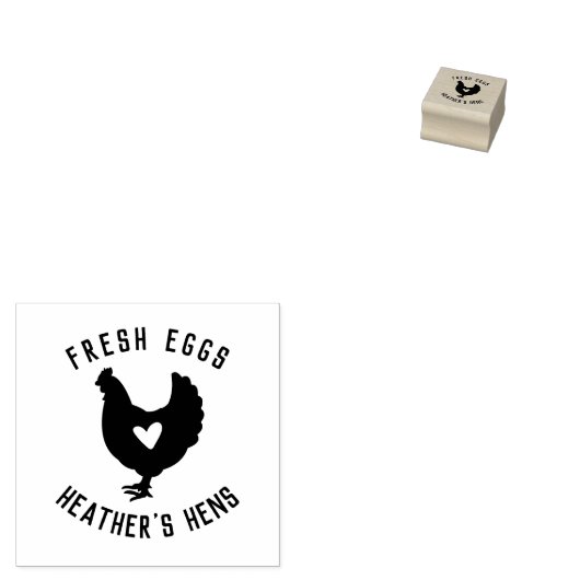 Rustiek Boerderij Fresh Eggs Carton Rubber Stamp Rubberstempel (Gestempeld)