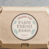 Rustiek Boerderij Fresh Eggs Label Sticker met bla