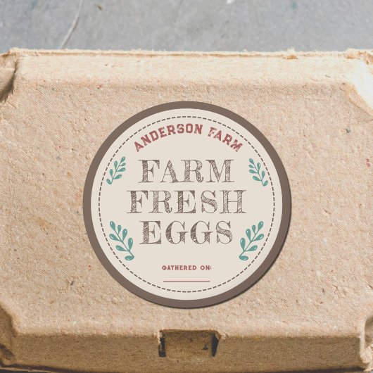 Rustiek Boerderij Fresh Eggs Label Sticker met bla