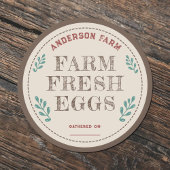 Rustiek Boerderij Fresh Eggs Label Sticker met bla