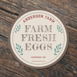 Rustiek Boerderij Fresh Eggs Label Sticker met bla