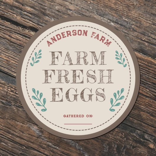 Rustiek Boerderij Fresh Eggs Label Sticker met bla