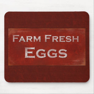 Rustiek Boerderij Fresh Eggs Mousepad Muismat