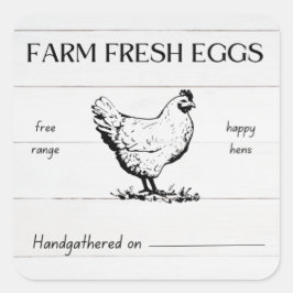 Rustiek Boerderij Fresh Eggs sticker