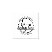 Rustiek Boerderij Fresh Name Chicken Egg Rubberstempel (Afrduk)