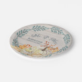 Rustiek Boerderij herfst bladeren bruiloft Waterve Papieren Bordje (Gekanteld)