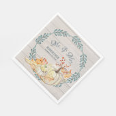 Rustiek Boerderij herfst bladeren n pompoen Vrijge Servet (Hoek)