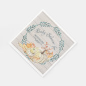 Rustiek Boerderij Herfst Krans n Pompoen Baby show Servet (Hoek)