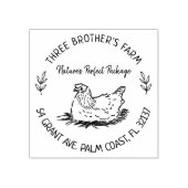 Rustiek Boerderij | homestead kip ei karton adres Rubberstempel (Afrduk)