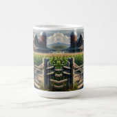 Rustiek Boerderij Huis met een Cornfield Ai Art Koffiemok (Center)