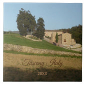 Rustiek boerderij huis Toscane Italië foto Keramis Tegeltje (Voorkant)