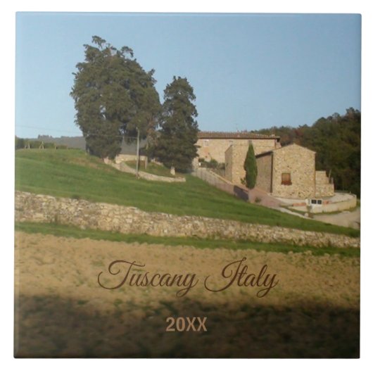 Rustiek boerderij huis Toscane Italië foto Keramis Tegeltje (Voorkant)