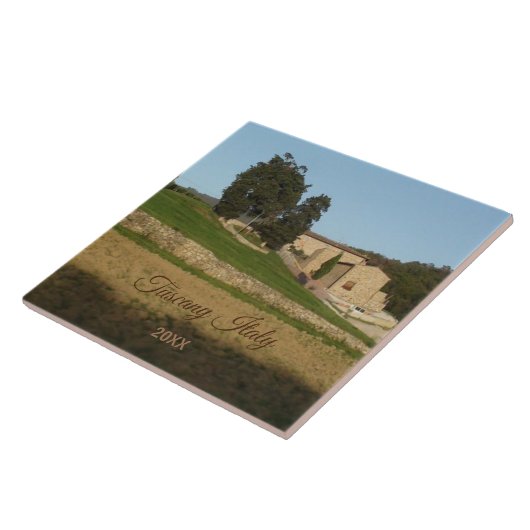 Rustiek boerderij huis Toscane Italië foto Keramis Tegeltje (Zijkant)