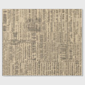 Rustiek Boerderij Krant Wrapping Papier (Vlak)