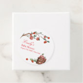 Rustiek Boerderij lieveheersbeestje Apple Girl Bab Bedankjes Labels (In situ)