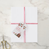 Rustiek Boerderij lieveheersbeestje Apple Girl Bab Cadeaulabel (Met Touw)