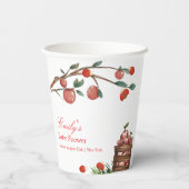 Rustiek Boerderij lieveheersbeestje Apple Girl Bab Papieren Bekers (Achterkant)