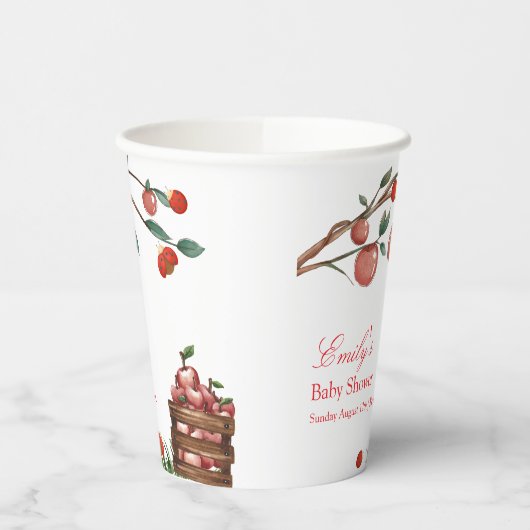 Rustiek Boerderij lieveheersbeestje Apple Girl Bab Papieren Bekers (Links)