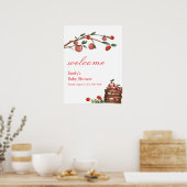 Rustiek Boerderij lieveheersbeestje Apple Girl Bab Poster (Keuken)