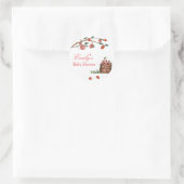 Rustiek Boerderij lieveheersbeestje Apple Girl Bab Ronde Sticker (Tas)