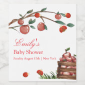 Rustiek Boerderij lieveheersbeestje Apple Girl Bab Wijn Etiket (Enkel label)