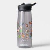 Rustiek Boerderij Markt Haan Patroon Waterfles (Links)