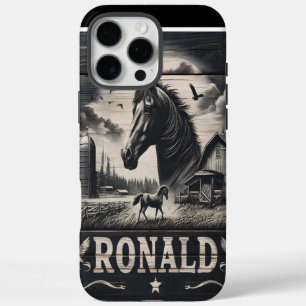 Rustiek Boerderij met een paard iPhone 16 Pro Max Hoesje