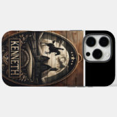 Rustiek Boerderij ontwerp met ruiter Case-Mate iPhone Case (Achterkant (horizontaal))