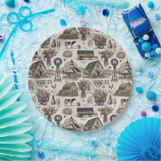 rustiek Boerderij Papieren Bordje (Feest)