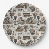 rustiek Boerderij Papieren Bordje (Voorkant)